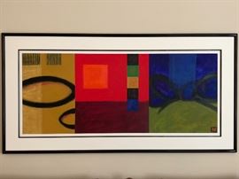 Mi Young Lee original modern painting. 61”W x 31”T Framed