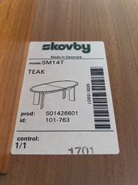 Danish Modern teak Skovby dining table. Extends from 68 1/2” to 108”. Comes with two 19 3/4” self storing leaves