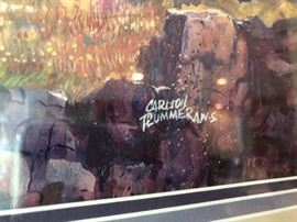 Carlton Plummer watercolor print AWS-Signed