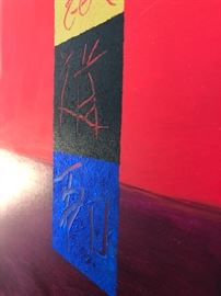 Mi Young Lee original modern painting. 61”W x 31”T Framed