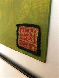 Mi Young Lee original modern painting. 61”W x 31”T Framed