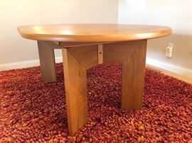Danish Modern teak Skovby dining table. Extends from 68 1/2” to 108”. Comes with two 19 3/4” self storing leaves
