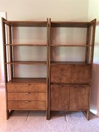 Two piece Gabbert’s wall units. One with drop down secretary desk.