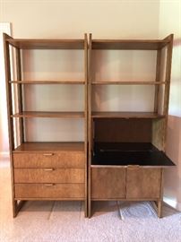 Two piece Gabbert’s wall units. One with drop down secretary desk.