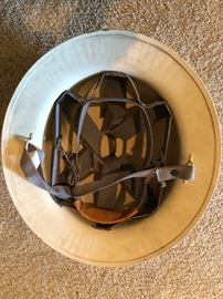 WW2 era metal air raid warden patrol helmet