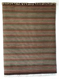 Vintage handwoven Norwegian “Krokbragd” textile bed cover.  63” x 45”