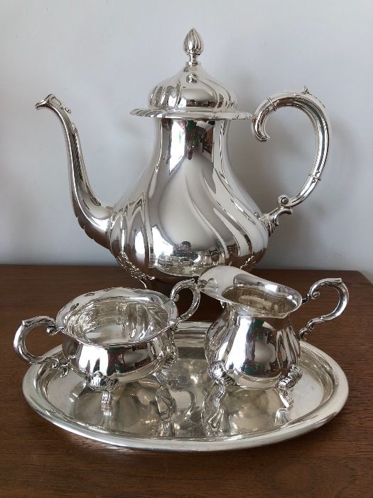 Vintage tea set in both 830 silver