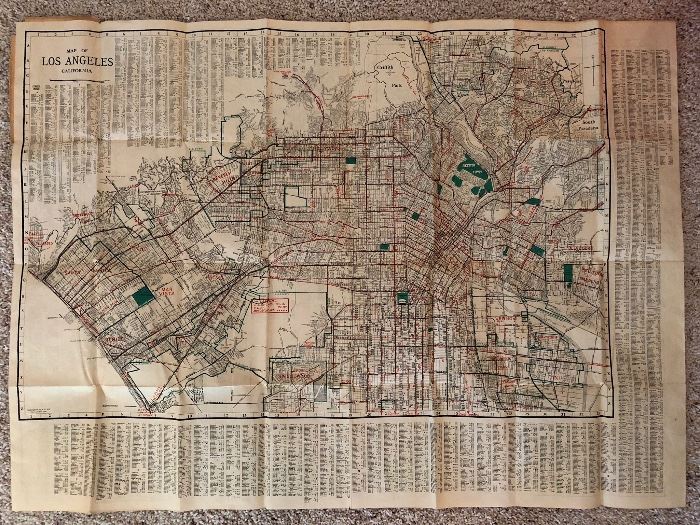 1936 Hill’s Map of Los Angeles 