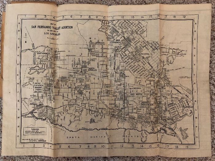 1936 Hill’s Map of Los Angeles 