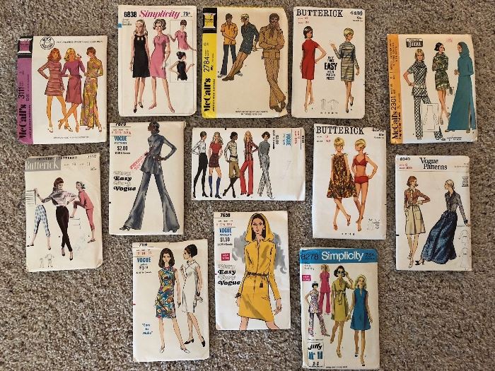 Sampling of a large selection of vintage patterns