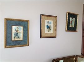 Beach scenes. vintage- early 1900's - crafted framing