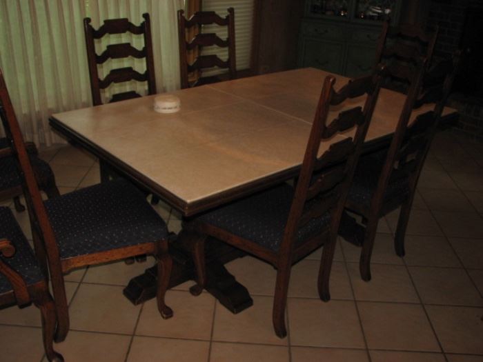 dining table with ladder back chairs