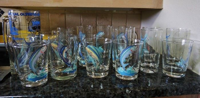 Game fish glassware