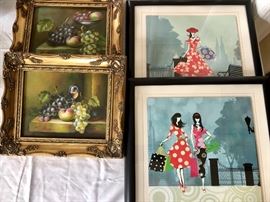 Framed Paintings, Prints, Works on Paper, Etc