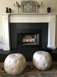 Pier One Tufted Ottomans 