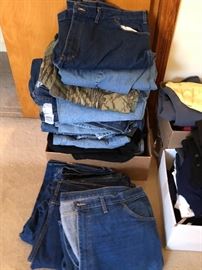 Lots of jeans, some new with tags