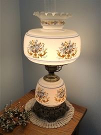 Vintage hurricane lamp
