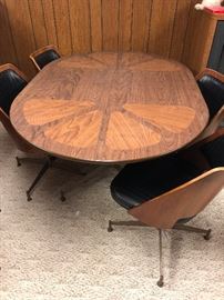 MCM table with 6 Brody chairs (will sell chairs separately)