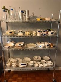 china pottery and Haviland Limoges gold and white