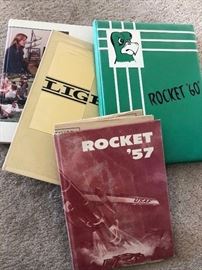 Many vintage yearbooks 