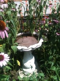 cement birdbath