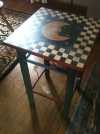 Americana painted accent table