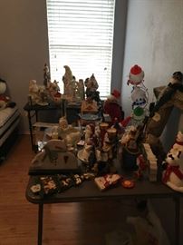 Santas and Snowmen that fill multiple rooms!
