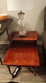 Lane Acclaim Table and cut glass lamp
