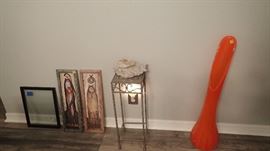 Arkansas crystal and cool orange swag vase