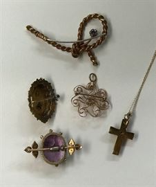 Construction and clasp detail of antique jewelry. Many other examples.