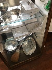 Sterling trays, baskets, and smalls. American Coin Silver by several notable silversmiths, Gurney Bros. Of MA, Farrington Hunnewell of Boston MA, Hotchkiss & Schreuder of NY, J. Ford Smith of Salem MA, Platt & Brother of NY, NY