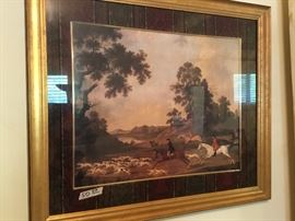 Vintage print framed