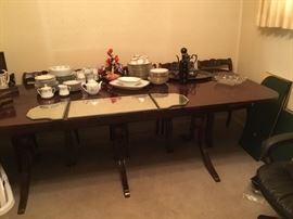 Dining table - mirror set on table