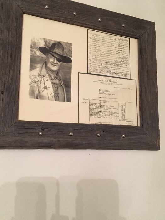John Wayne Signed Memorabilia