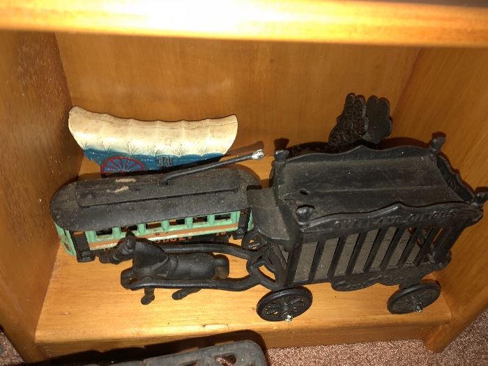 Cast Iron trains and buggies