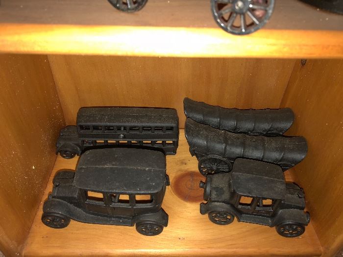 Cast iron cars and wagons