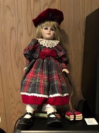 Alberon Porcelain doll in Scottish garb