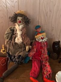 Vintage Clown Puppets