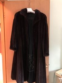 Fur full length coat