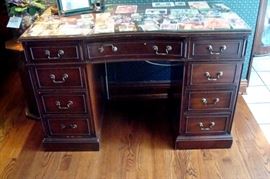 Vintage Federal style knee hole desk.