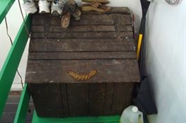 Hand made fireplace wood box.