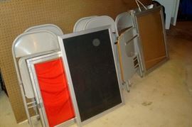 Jewelry cases and folding chairs.