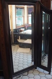 Six foot standing folding mirror