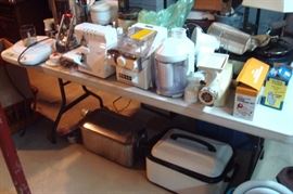 New kitchen applances and Singer sewing machine.