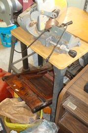 Miter saw and table.