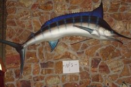A mounted approx. 6 ft. marlin.