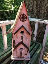 Nice Big Birdhouse (Sorry, it looked pink in the picture but discovered when I looked at it again that was just the sunlight..... of course you can paint it pink!)