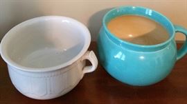 Antique chamber pots ..... or maybe you could use them for flower pots!