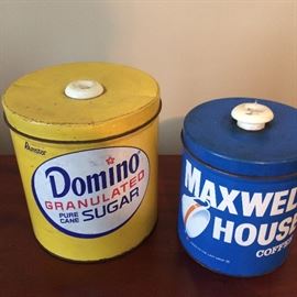 Vintage Sugar and Coffee Cans!