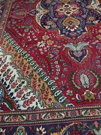 One of several nice room size hand knotted Persian rugs...these colors are vibrant and stunning!